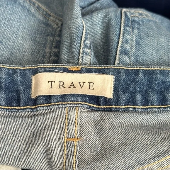 Trave Sweet Emotion Jeans Size 25 Button Fly Cropped Raw Hem Medium Wash MadeUSA - Picture 8 of 11